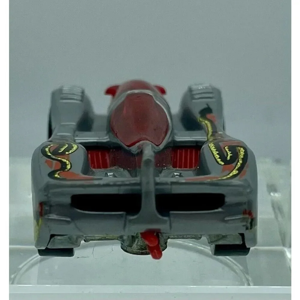 Hot Wheels Power Piston Silver‎ With Black Green & Red Serpent 3” Vintage 1994